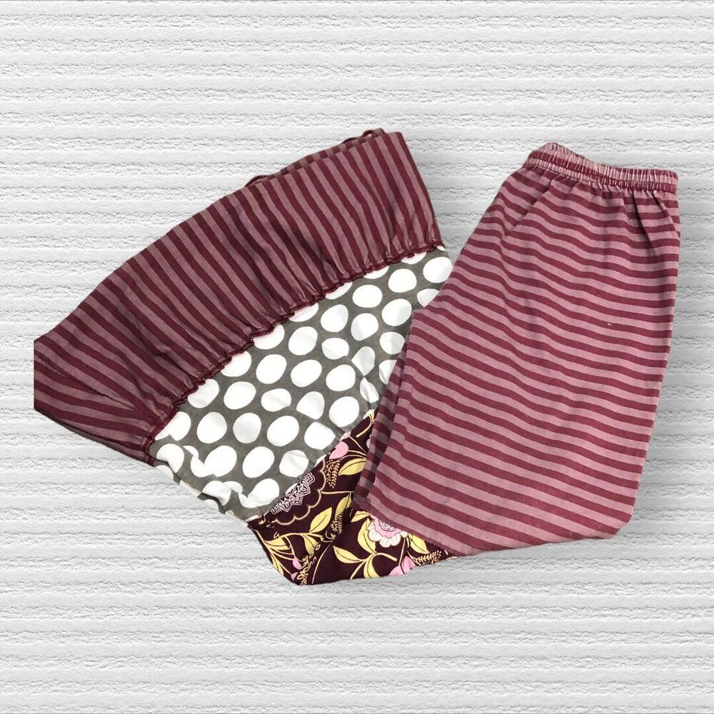 Boutique Purple Floral Polka Dot Pants